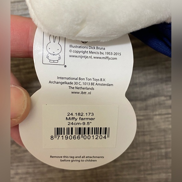 🧁 *NWT* NIJNTJE Miffy Farmer 9.5” Plush - Dick Bruna - Picture 3 of 7